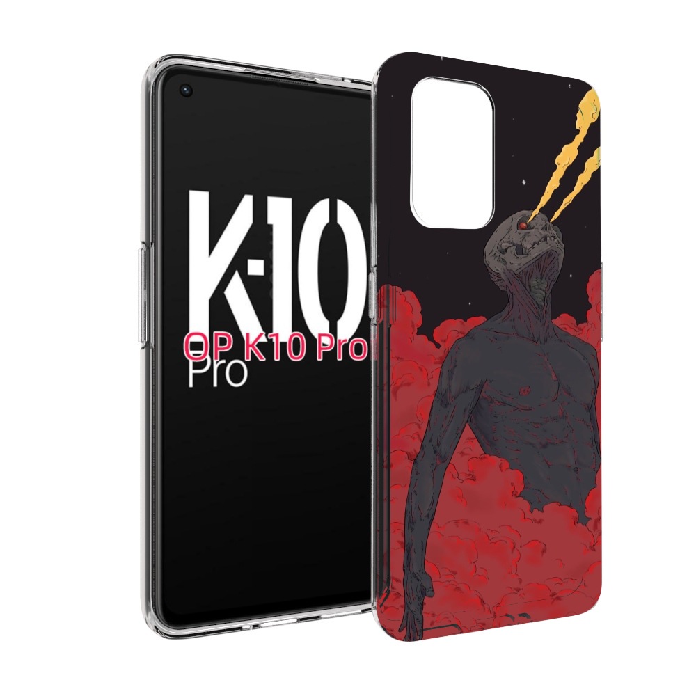 

Чехол MyPads скелет в красном дыму для OPPO K10 Pro, Прозрачный, Tocco