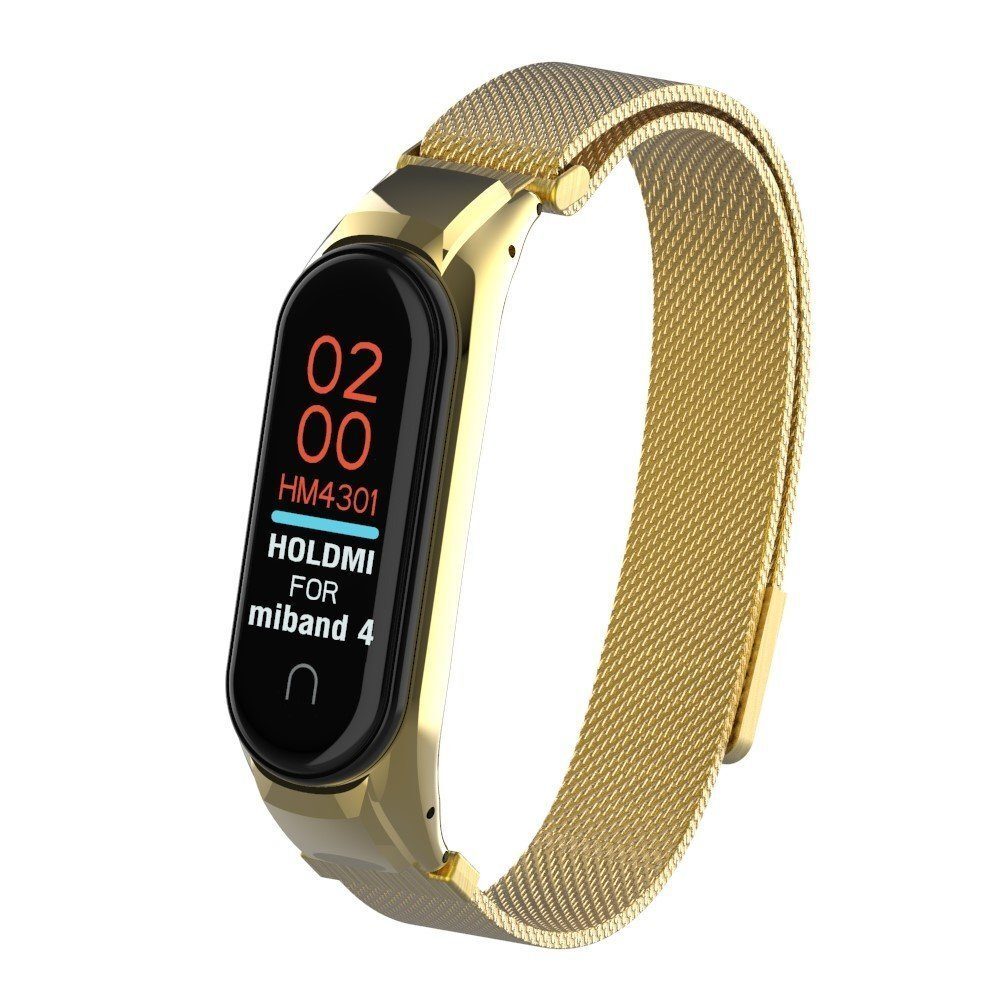 

Ремешок миланcкий из нержавеющей стали для Xiaomi Mi Band 3/4 (4), желтое золото,