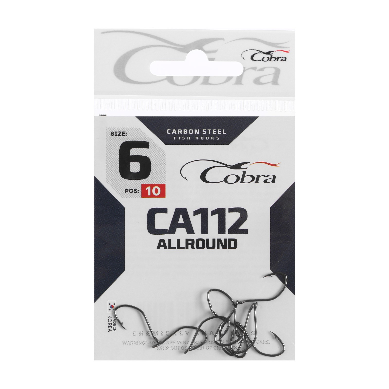 

Крючки Cobra ALLROUND сер. CA112 разм.006 10шт., Черный