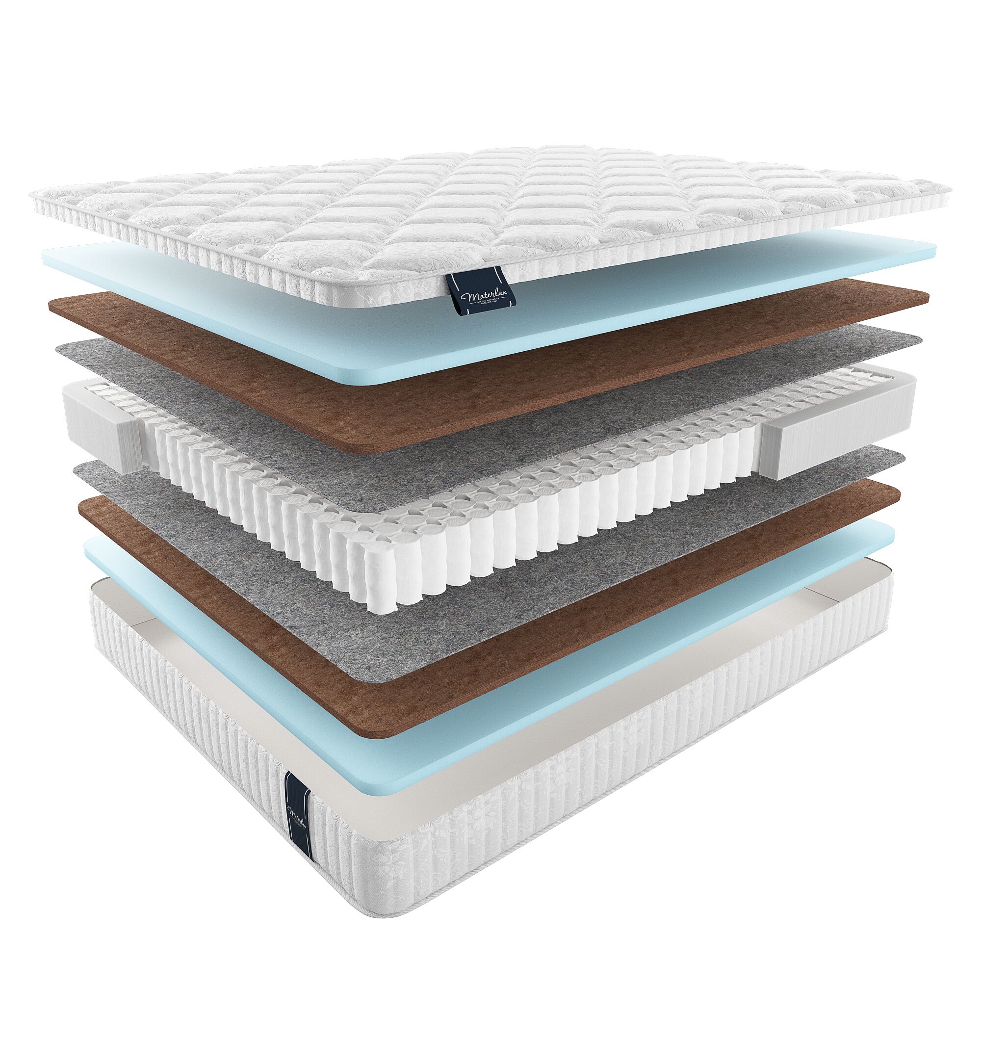 

Матрас Materlux Voyage Adel 210х220, Бежевый;белый;серый;серебристый, Adel