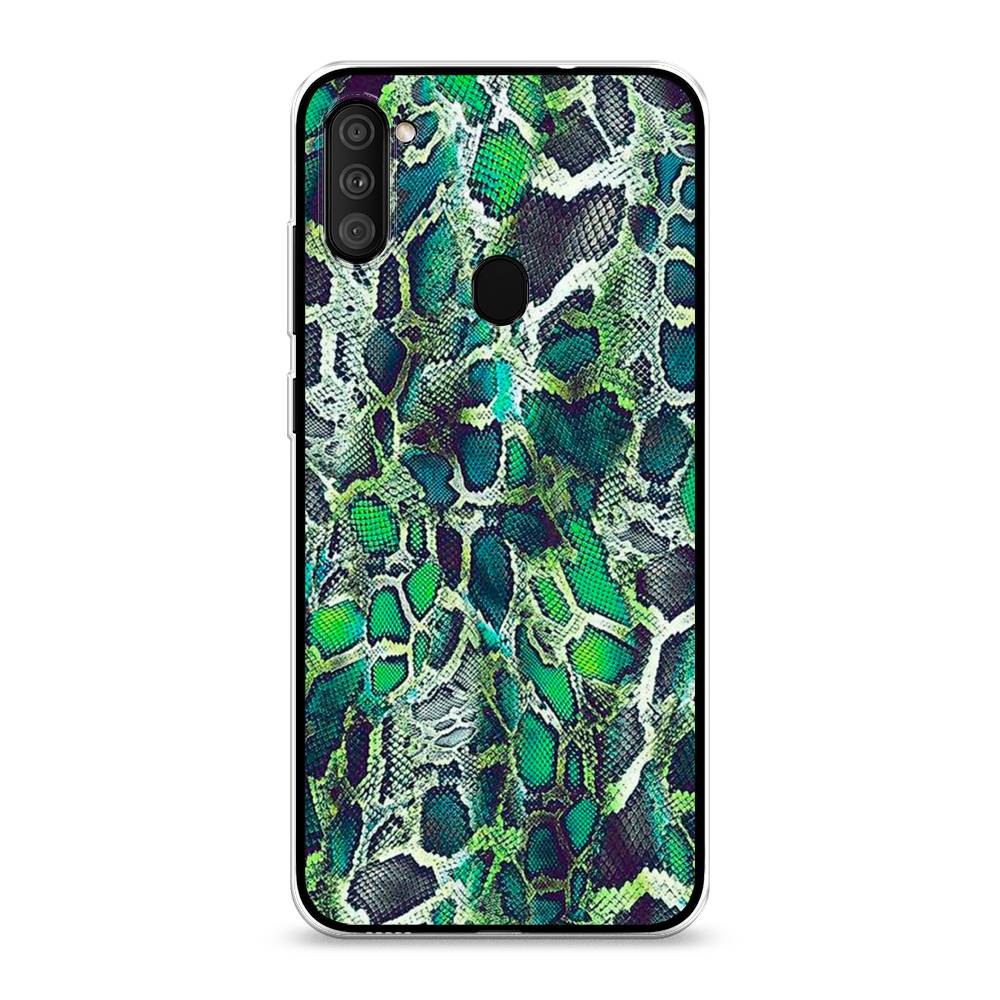 

Чехол Awog на Samsung Galaxy M11 / Самсунг M11 "Зеленая кожа змеи", Разноцветный, 2100650-3