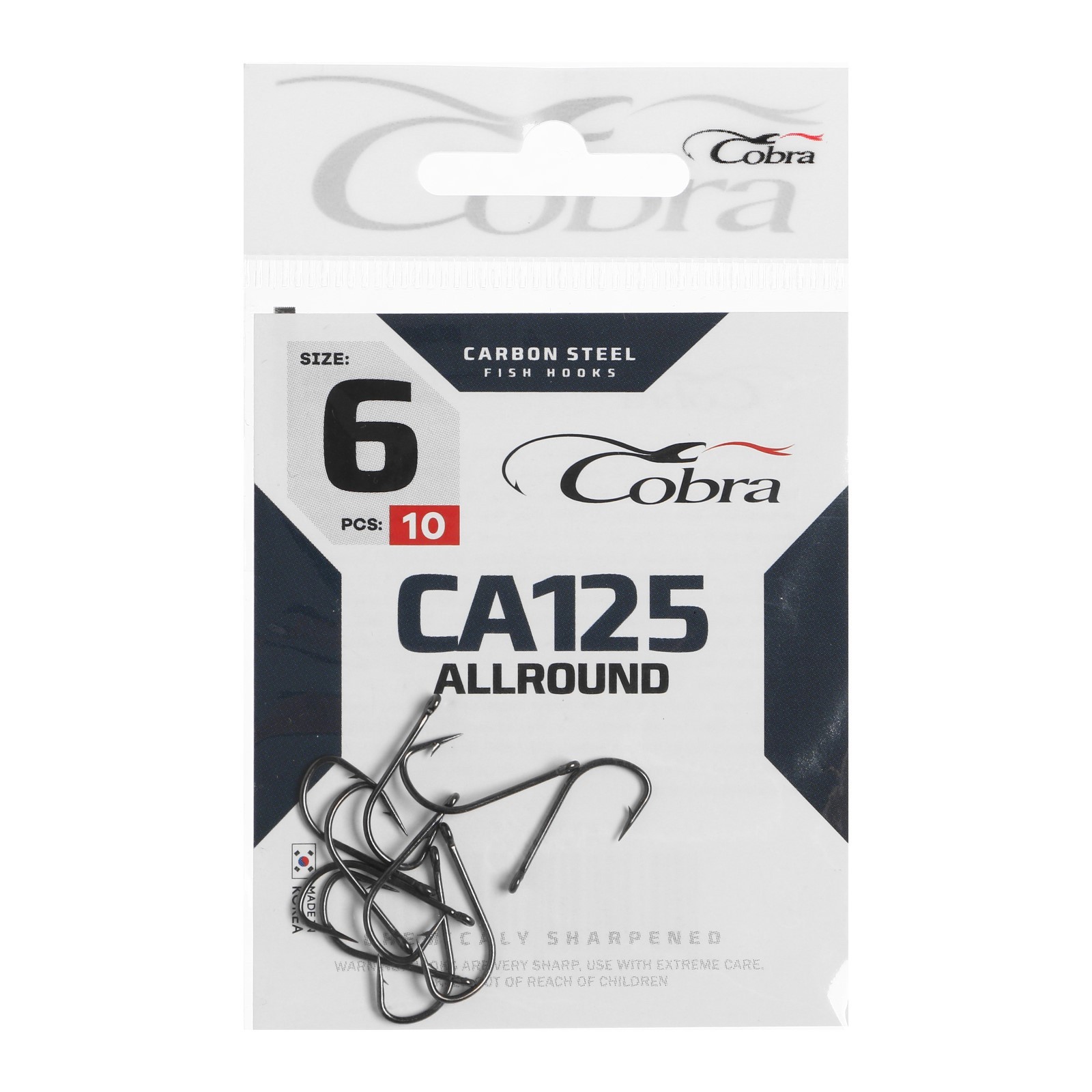 Крючки Cobra ALLROUND серия CA125 №6, 10 шт.
