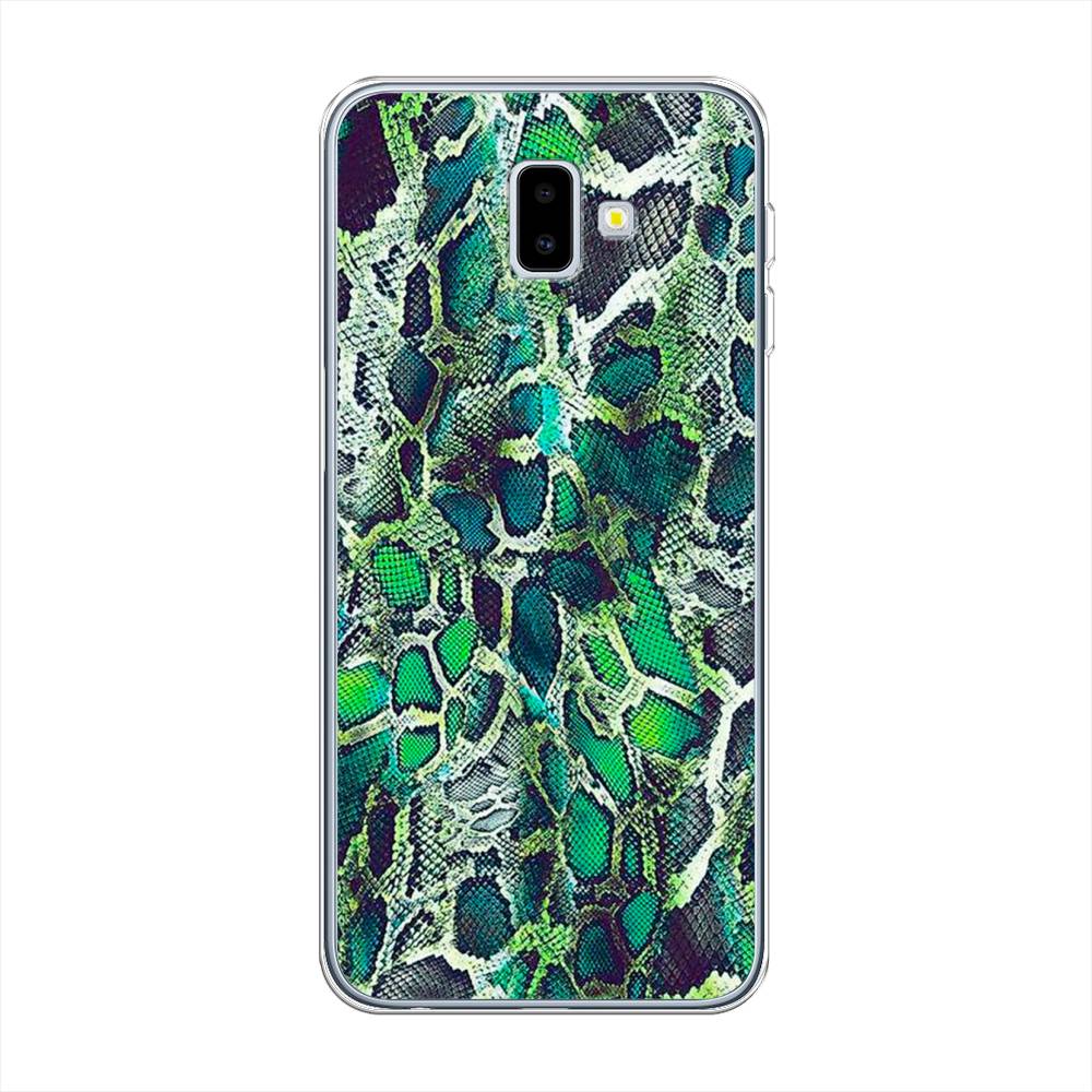

Чехол Awog на Samsung Galaxy J6 Plus 2018 "Зеленая кожа змеи", Разноцветный, 26950-3