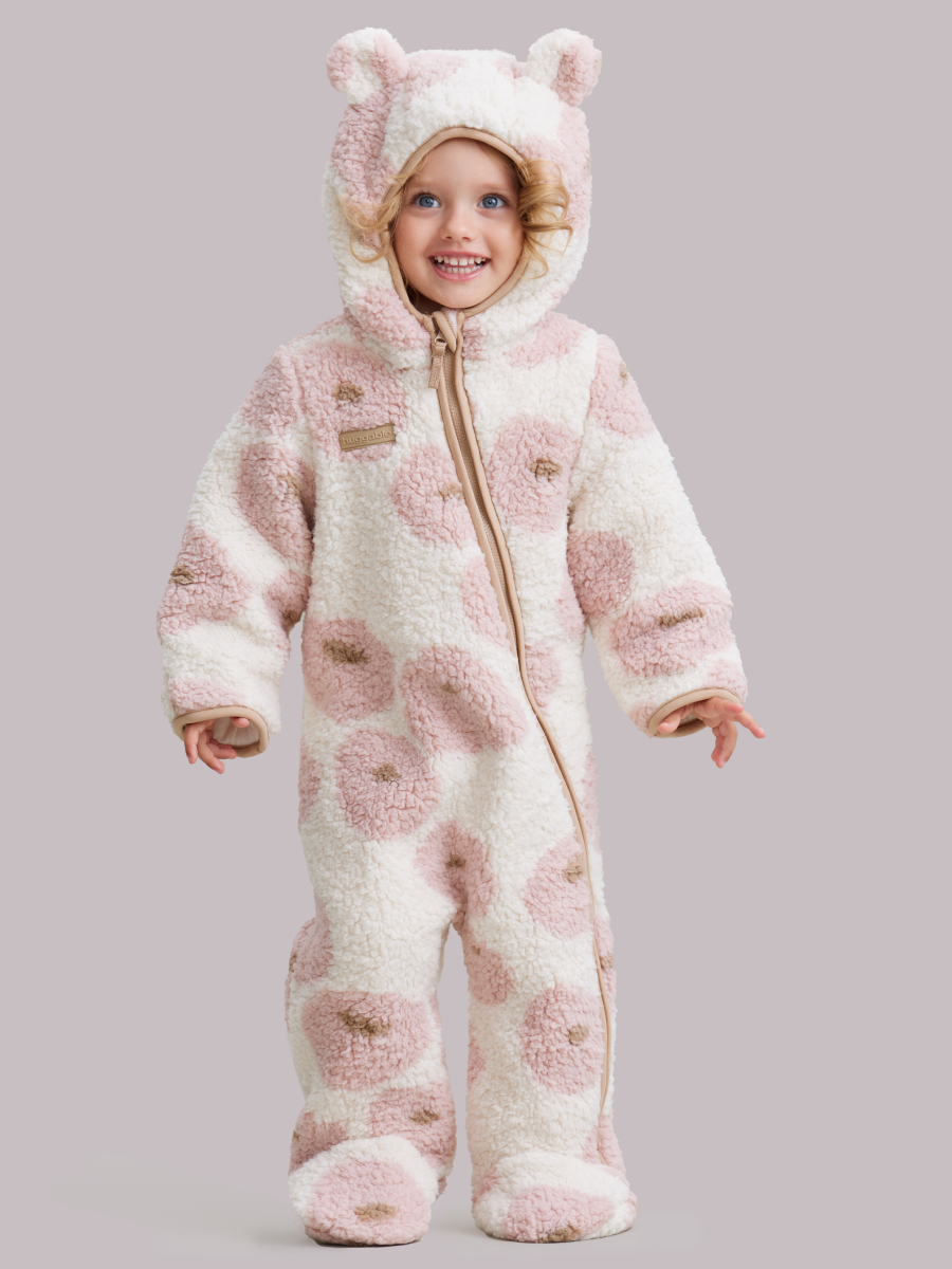 

Комбинезон детский Happy Baby 89055, pink(flower), размер 56, Белый, 89055