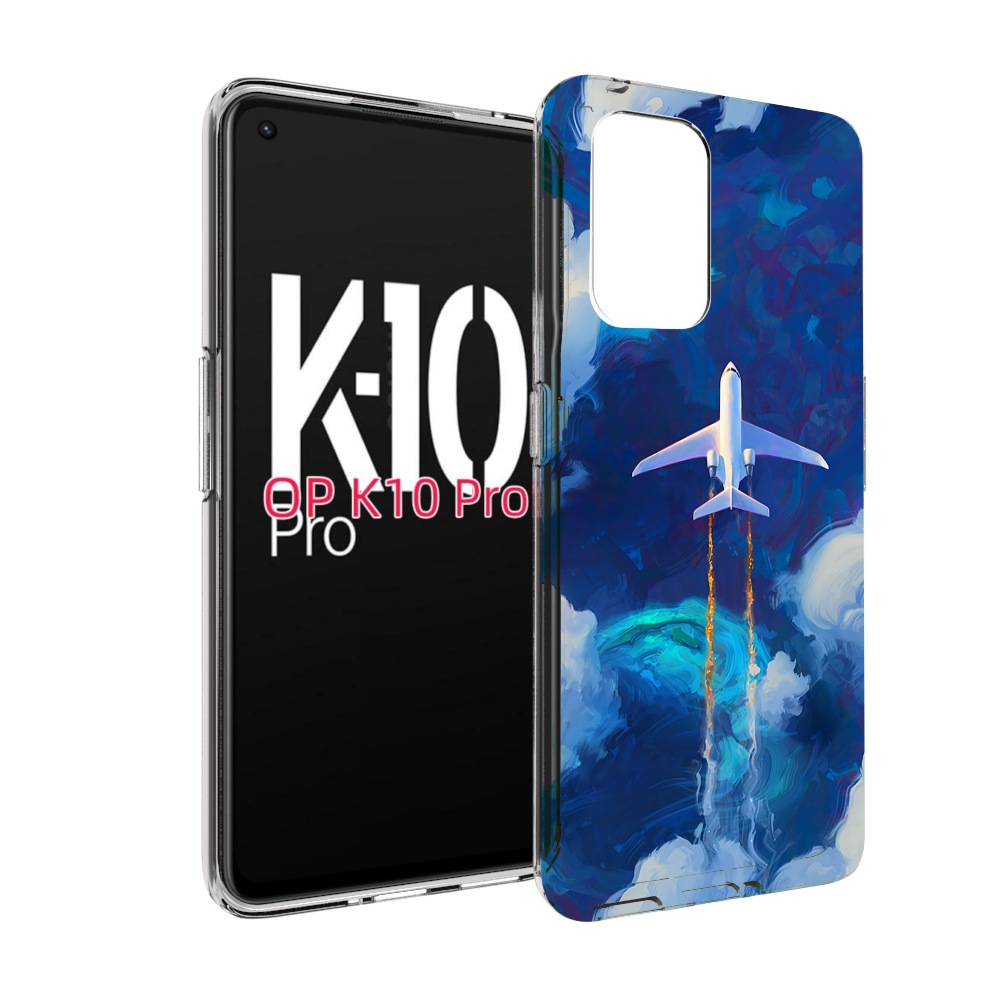 

Чехол MyPads самолет-в-небе-рисунок для OPPO K10 Pro, Прозрачный, Tocco