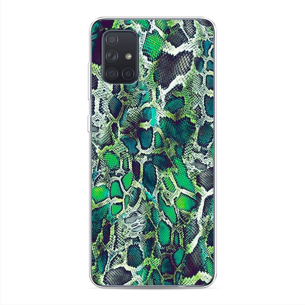 

Чехол Awog на Samsung Galaxy A71 4G "Зеленая кожа змеи", Разноцветный, 29050-3