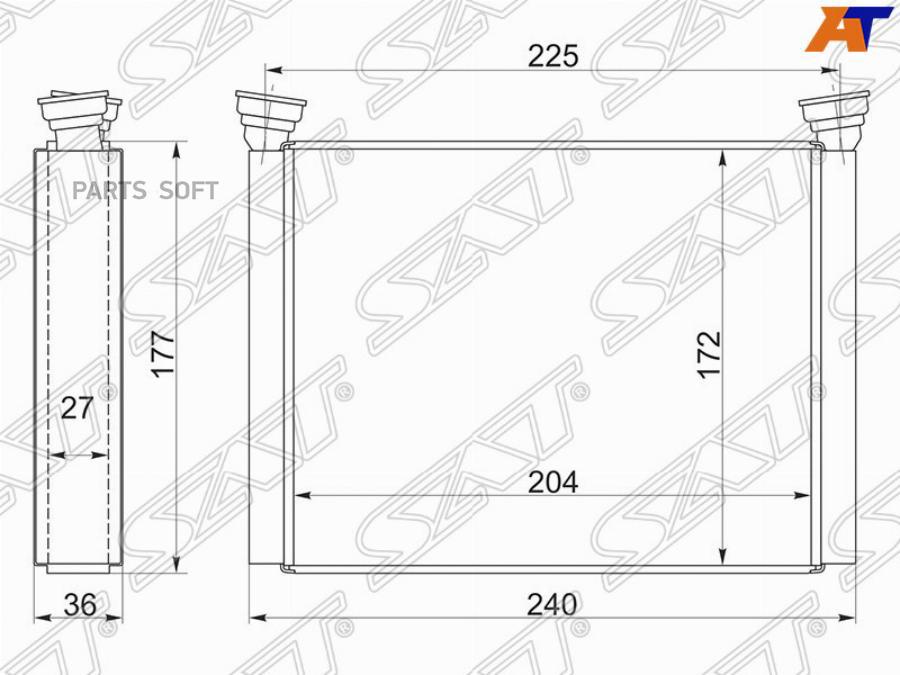 

SAT Радиатор отопителя салона HONDA ODYSSEY RA6 99-03/AVANCIER TA# 99-03