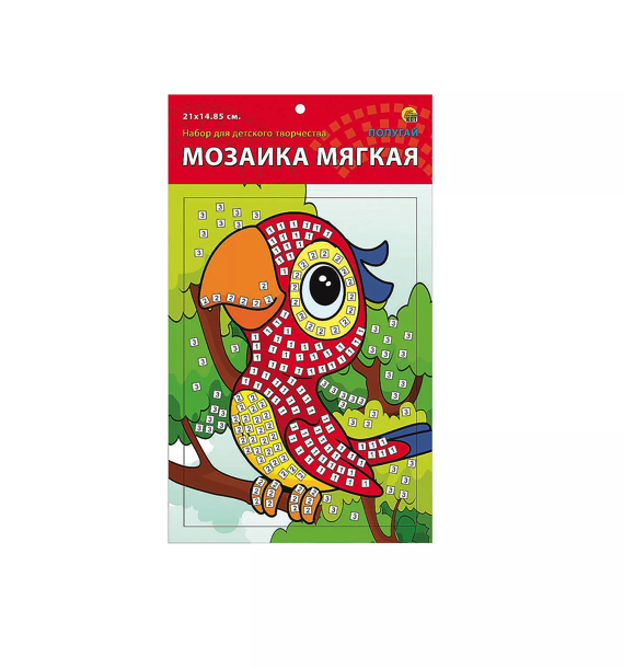

Мозаика мягкая "Попугай". Формат А5 (21х15 см)
