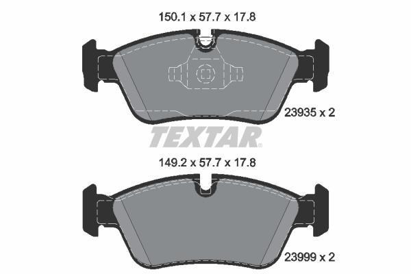 

Тормозные колодки Textar дисковые 2393501
