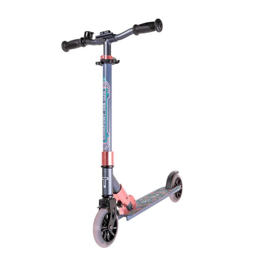 

Самокат Tech Team Comfort 145R Lux (фиолетовый/ розовый) 2022, Comfort 145R Lux