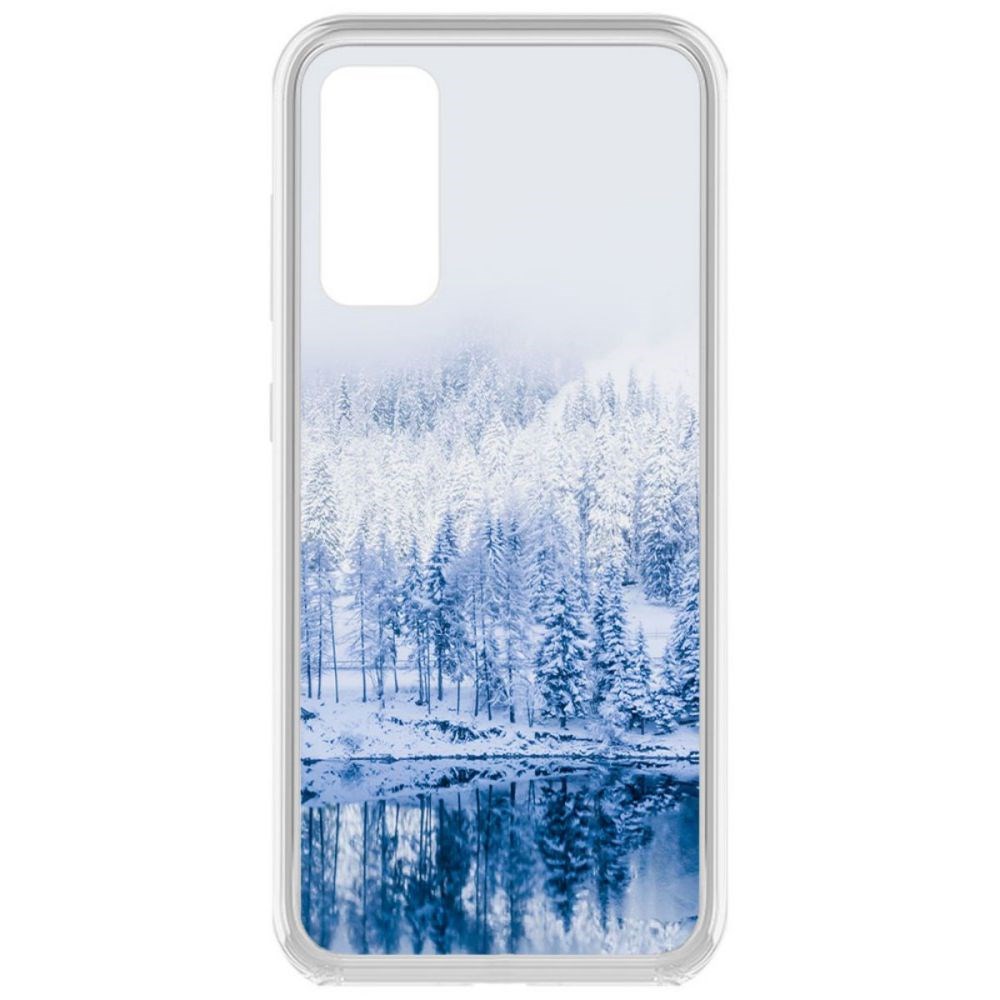 фото Чехол-накладка krutoff clear case зимняя река для samsung galaxy s20 fe