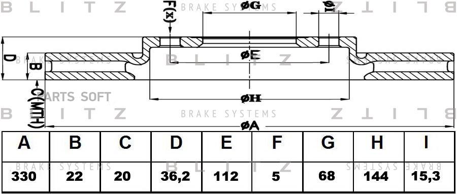 

Диск Тормозной Blitz BS0464