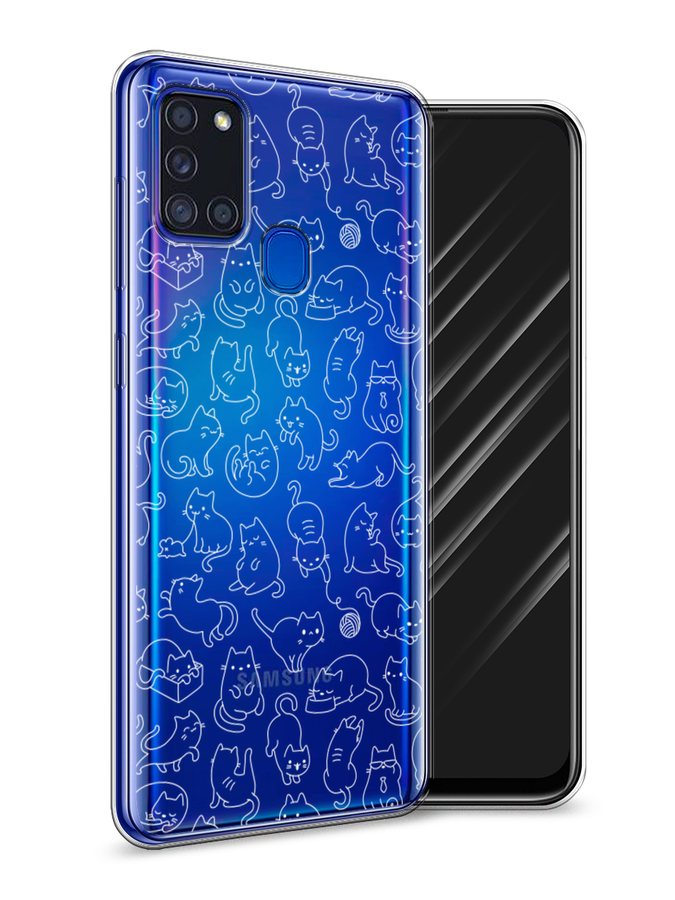 

Чехол Awog на Samsung Galaxy A21s / Самсунг A21s "Шкодливые котики", Разноцветный, 2100250-2