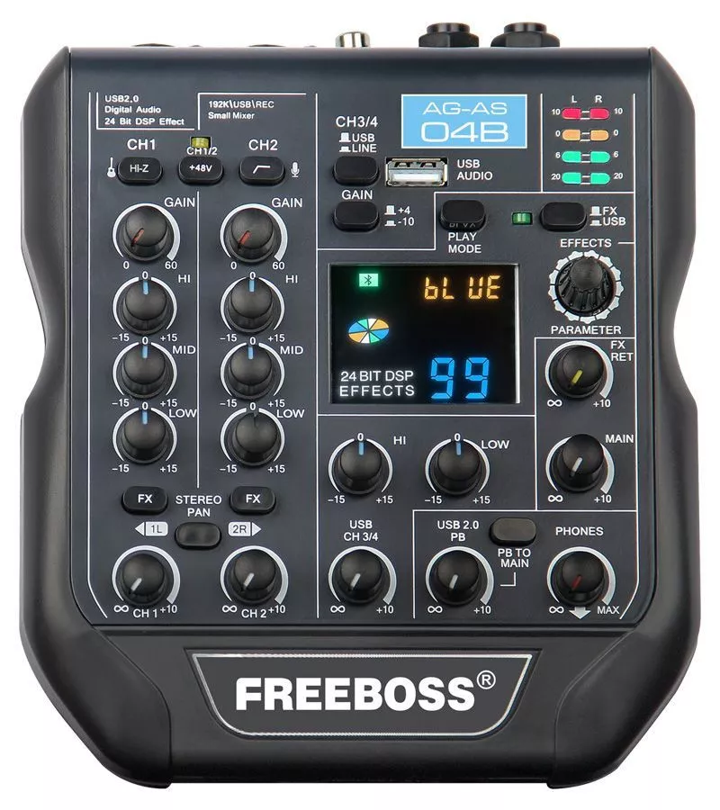 Аналоговый микшер FREEBOSS AG-AS04B