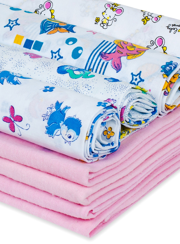 фото Набор пеленок для новорожденного "в роддом", 8 штук (розовый) чудо-чадо