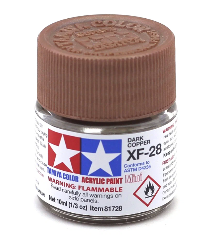 

81728 Tamiya XF-28 Dark Copper (Темно-медная) Акриловая краска, Бронзовый
