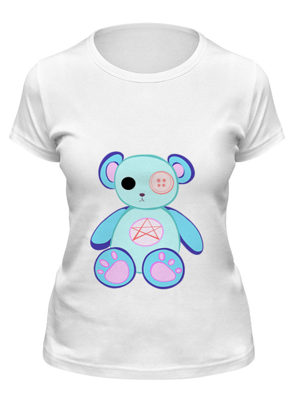 

Футболка мужская Printio Мишка белая 2XL, Белый, Мишка