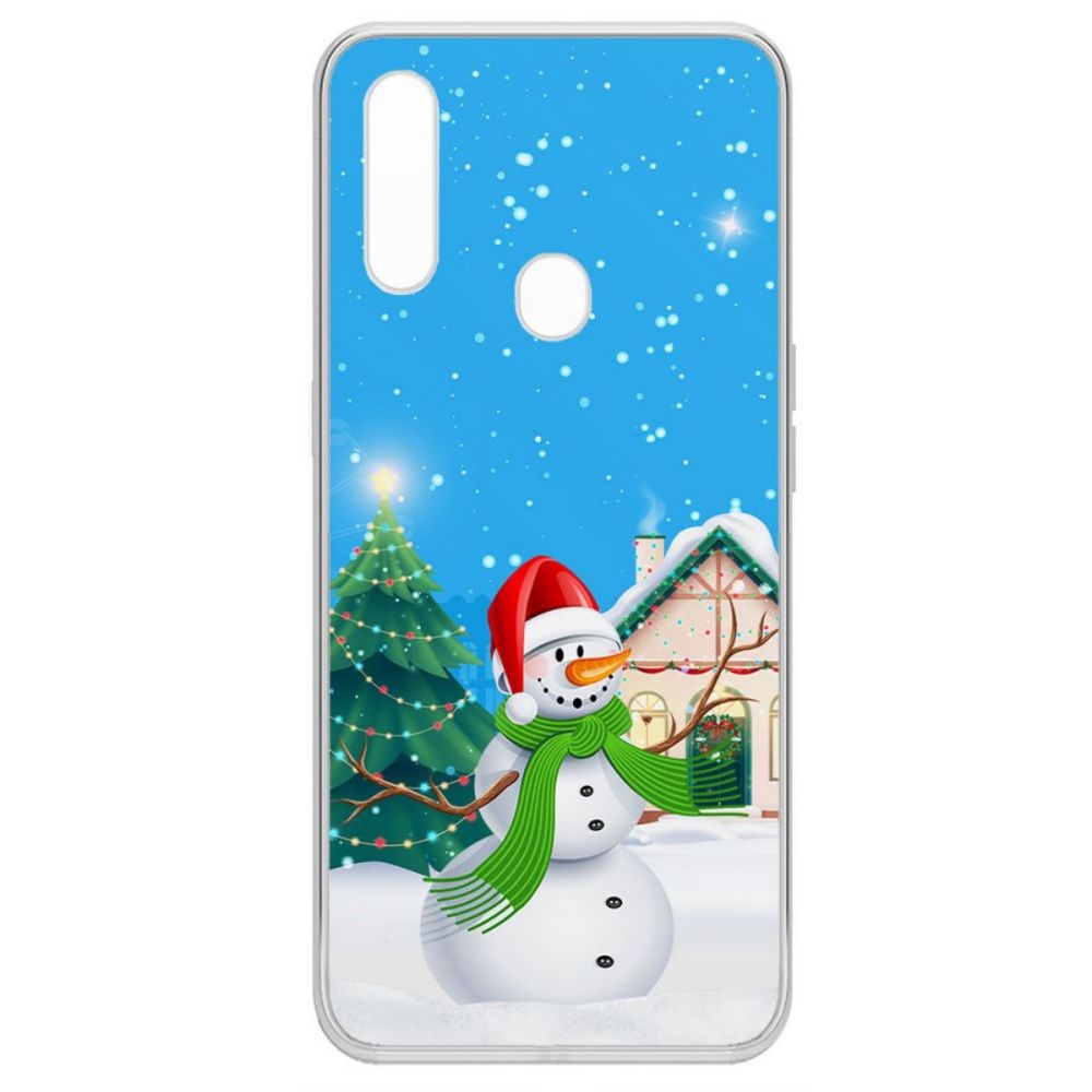 

Чехол-накладка Krutoff Clear Case Снеговик для Oppo A31