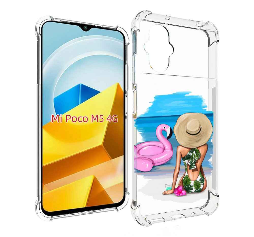 

Чехол MyPads Tocco для Xiaomi M5 Девушка-и-фламинго женский, Прозрачный, Tocco