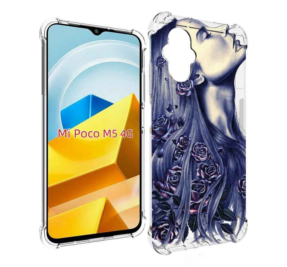 

Чехол MyPads Tocco для Xiaomi M5 Девушка с розами женский, Прозрачный, Tocco