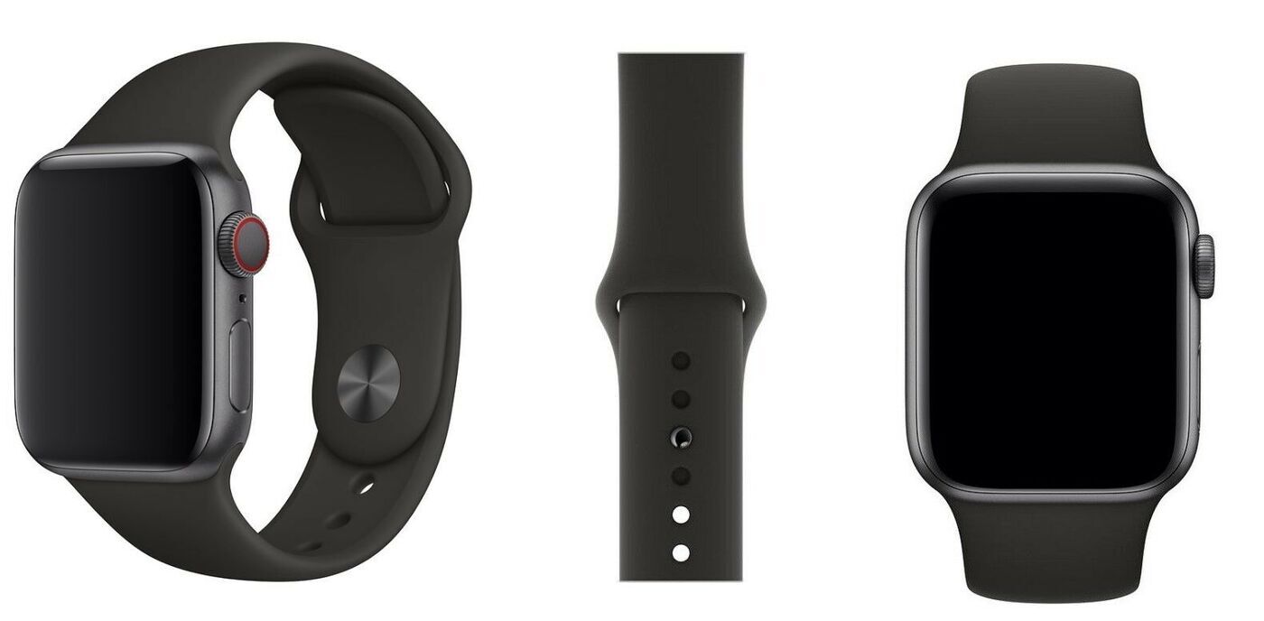 

Ремешок силиконовый для Apple Watch 42/44мм (34), темно-серый, на кнопке