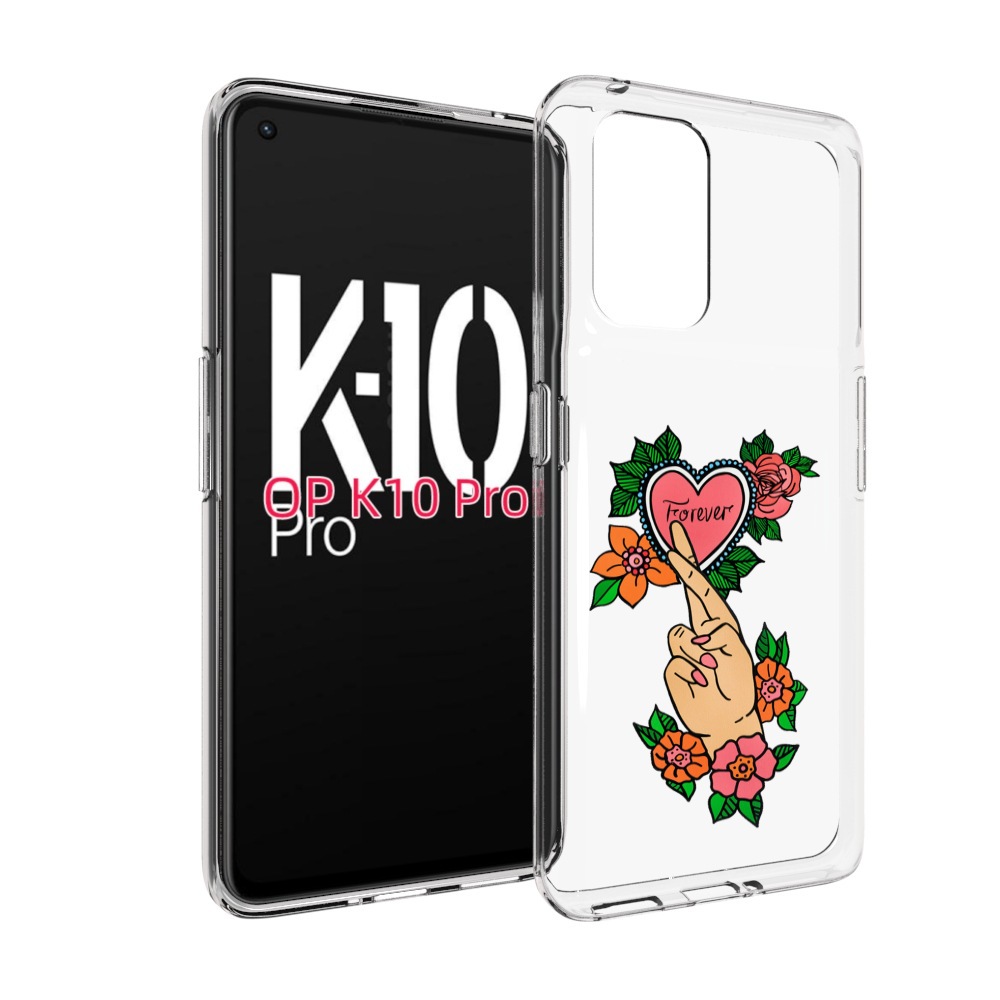 

Чехол MyPads ручки-навсегда женский для OPPO K10 Pro, Прозрачный, Tocco