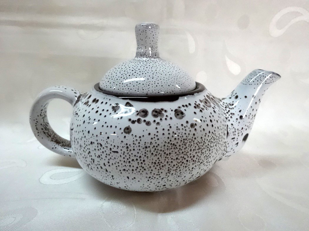 фото Заварочный чайник борисовская керамика тир00005219 белый, черный