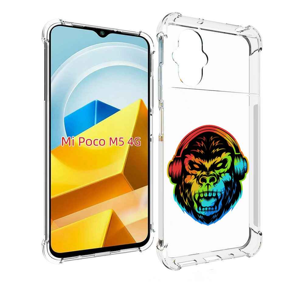 

Чехол MyPads Tocco для Xiaomi M5 Горилла-в-наушниках, Прозрачный, Tocco