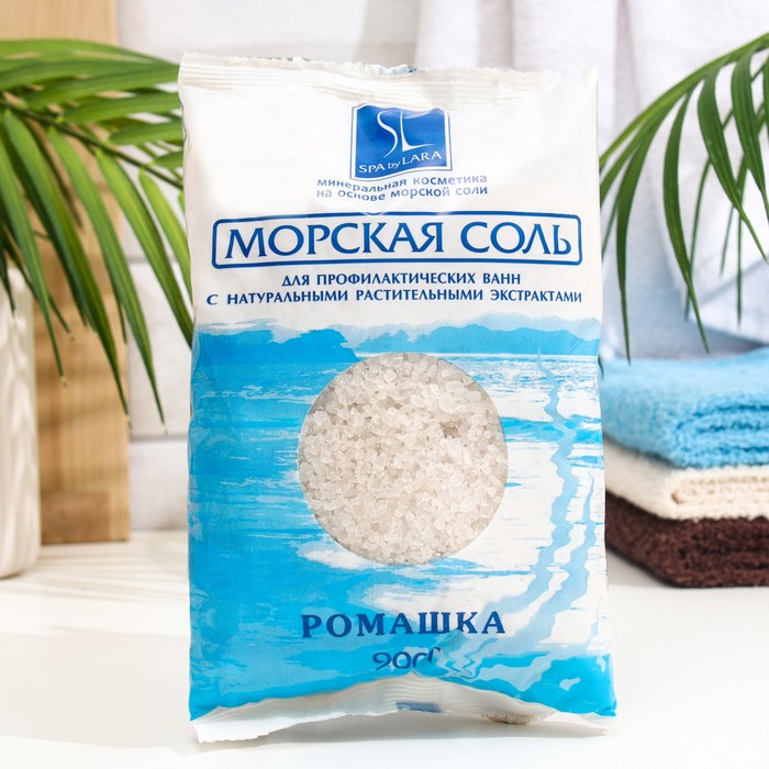 

Соль морская Spa by Lara для ванн с экстрактом ромашки, 900 г