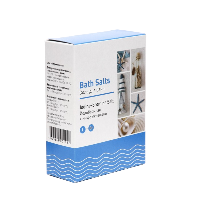 Соль морская для ванн Dr. Aqua, природная, йодобромная, 500 г соль д ванн детская морская природная 450г