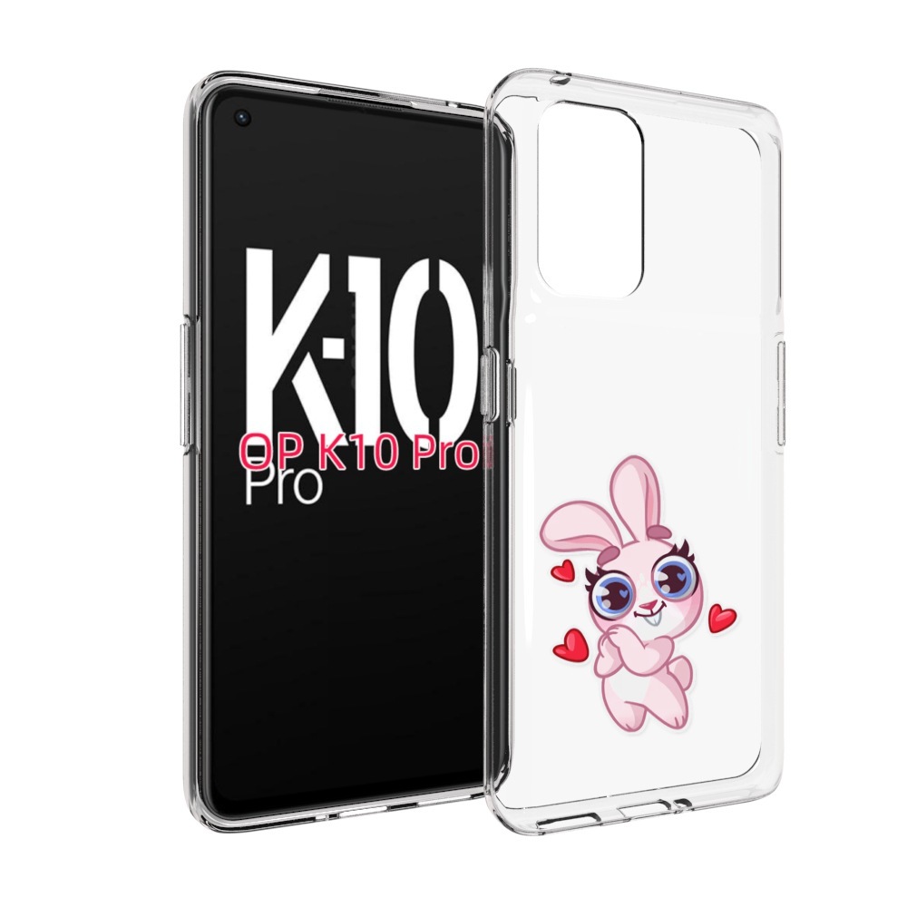 

Чехол MyPads розовый-зайченок для OPPO K10 Pro, Прозрачный, Tocco