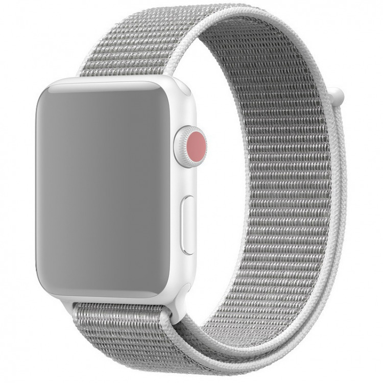 

Ремешок нейлоновый для Apple Watch 38/40мм (30), морская ракушка, на липучке