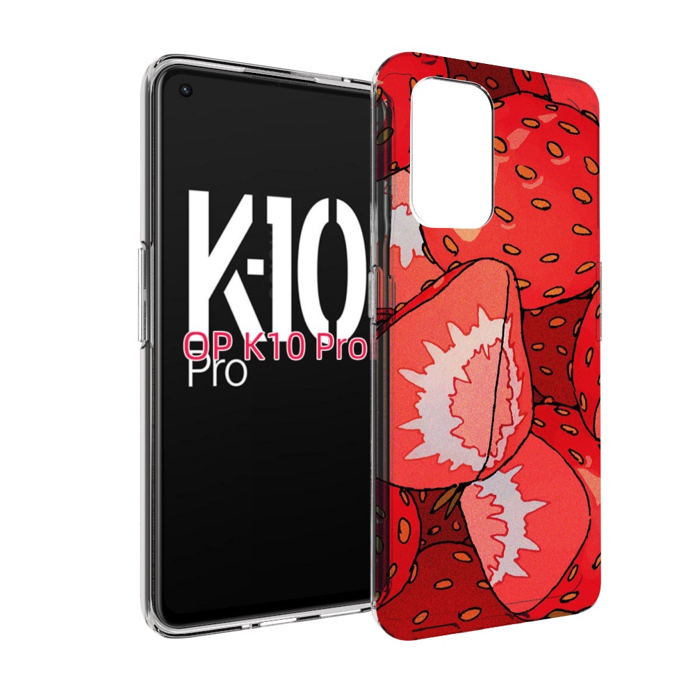 

Чехол MyPads рисованная-клубника для OPPO K10 Pro, Прозрачный, Tocco