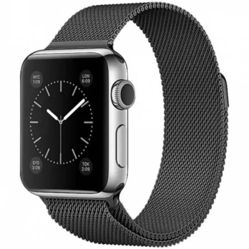 

Ремешок миланcкий из нержавеющей стали для Apple Watch 42/44мм (3), графитовый, н