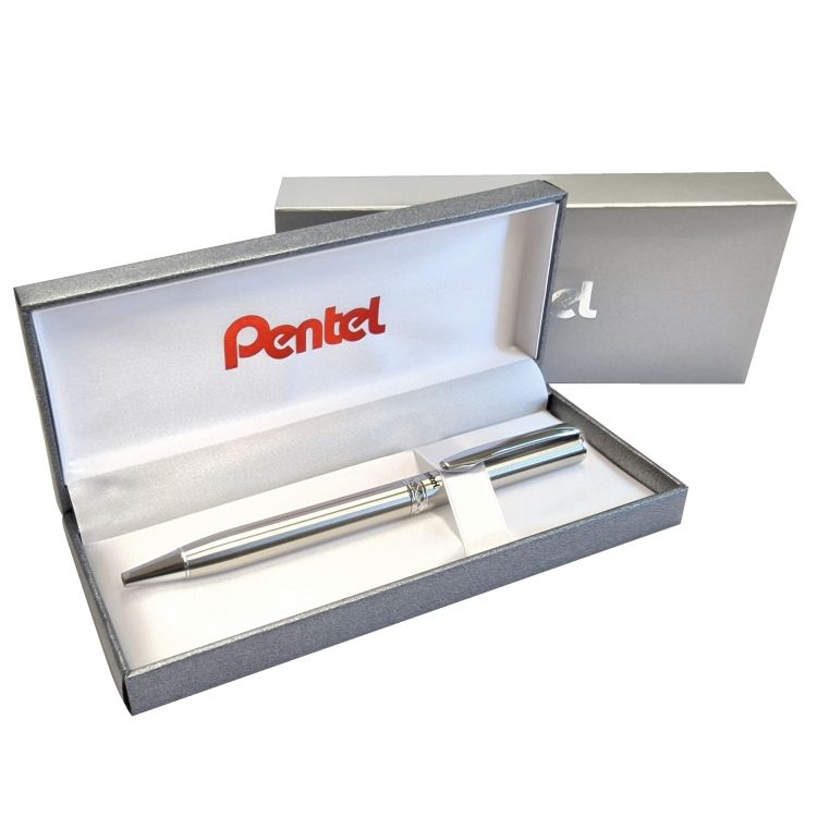 Ручка шариковая Pentel , 0.8 мм, в подарочном футляре B810-CEBSET цвет чернил: синий