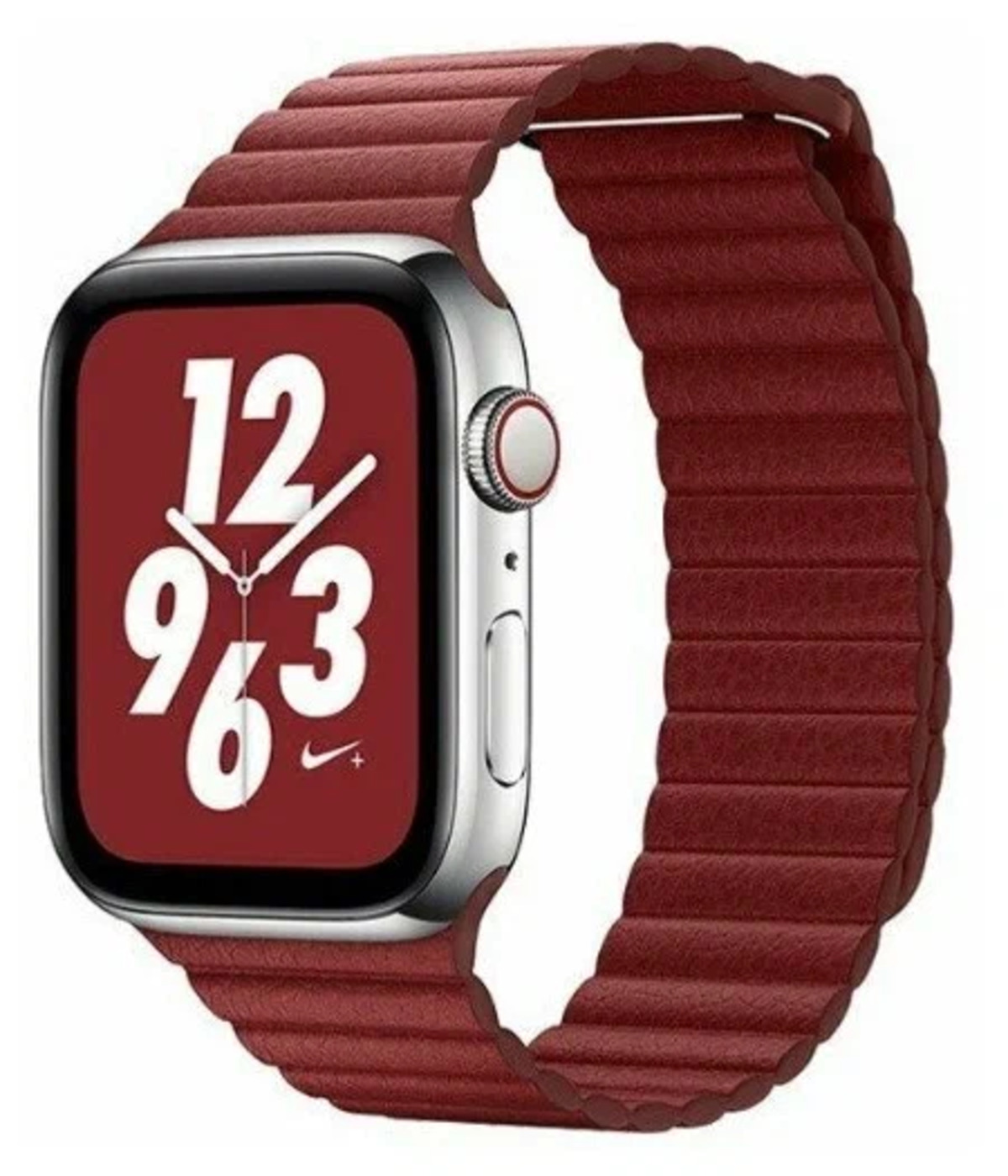 

Ремешок кожаный для Apple Watch 38/40мм (3), бордовый, на магните
