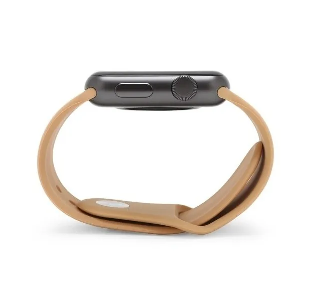 

Ремешок силиконовый для Apple Watch 38/40мм (28), горчичный, на кнопке