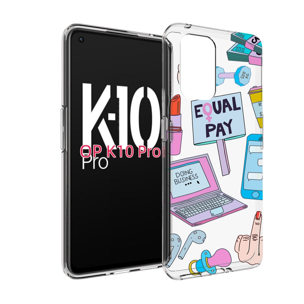 

Чехол MyPads разные-штучки для OPPO K10 Pro, Прозрачный, Tocco