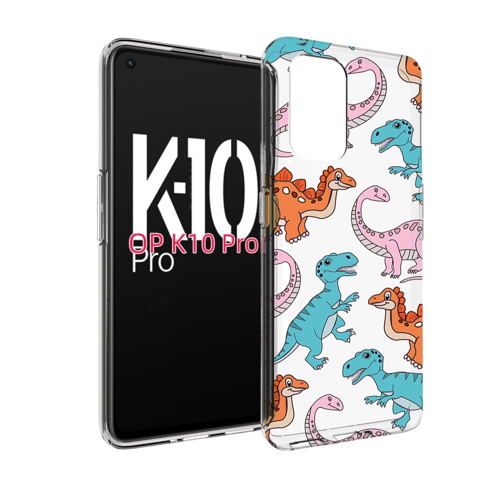 

Чехол MyPads разные-динозаврики для OPPO K10 Pro, Прозрачный, Tocco