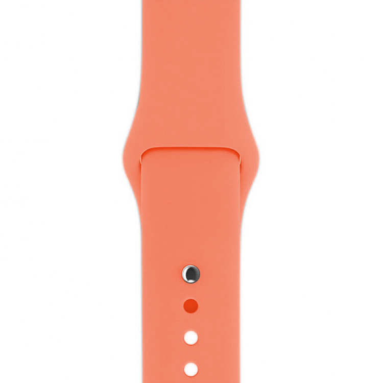 

Ремешок силиконовый для Apple Watch 42/44мм (27), светло-персиковый, на кнопке