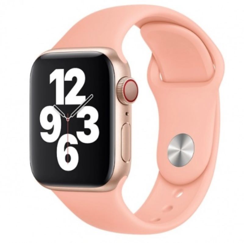 

Ремешок силиконовый для Apple Watch 38/40мм (27), светло-персиковый, на кнопке