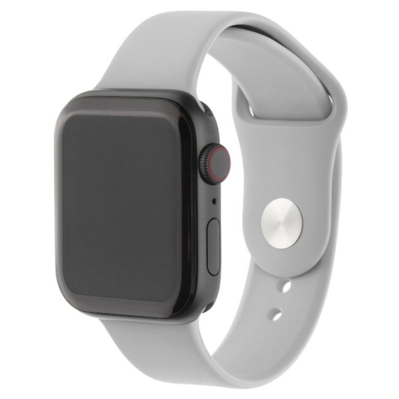 

Ремешок силиконовый для Apple Watch 42/44мм (26), светло-серый, на кнопке
