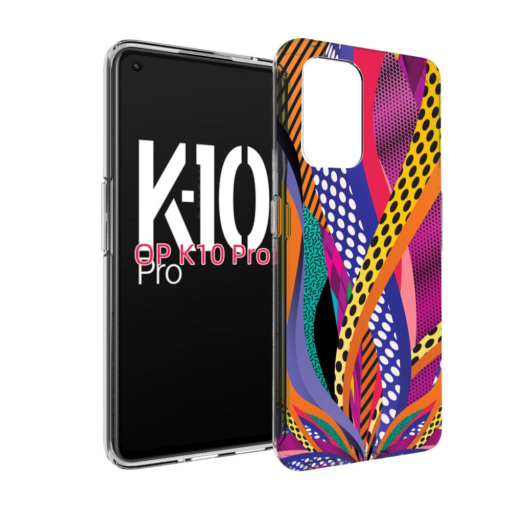 

Чехол MyPads разноцветные щупальца для OPPO K10 Pro, Прозрачный, Tocco