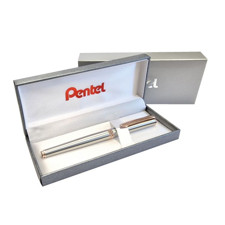 

Ручка роллер Pentel гелевая синяя0,7 в подарочном футляре d 0.4 мм K600PG-LR7CEBSET, K600PG-LR7CEBSET