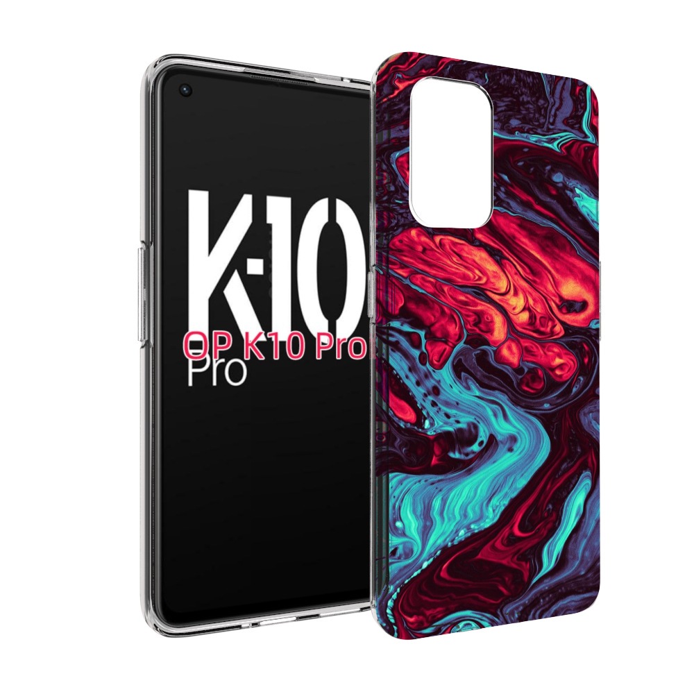 

Чехол MyPads разбавленная краска для OPPO K10 Pro, Прозрачный, Tocco