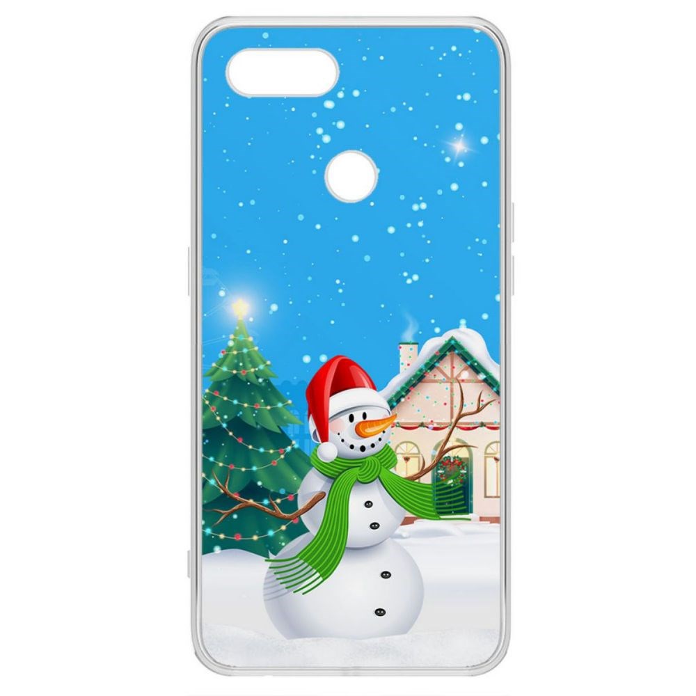 

Чехол-накладка Krutoff Clear Case Снеговик для Oppo A5s