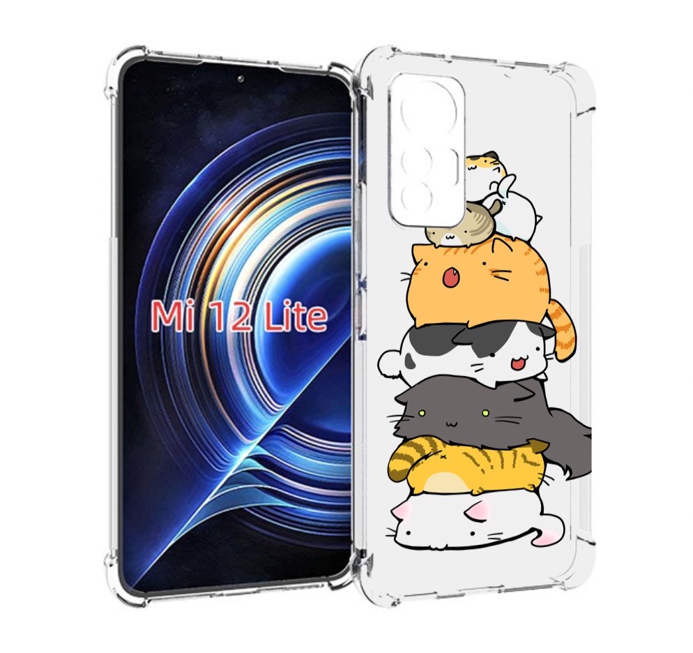 

Чехол MyPads много-маленьких-котиков для Xiaomi 12 Lite, Прозрачный, Tocco