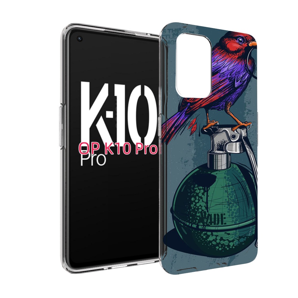 

Чехол MyPads птица с гранатой для OPPO K10 Pro, Прозрачный, Tocco