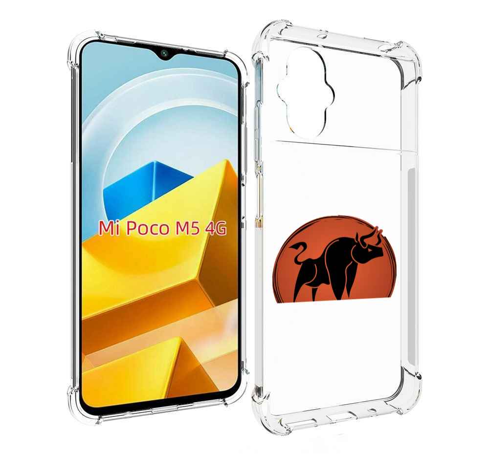 Чехол Mypads Бык-2 Для Poco M5 Противоударный