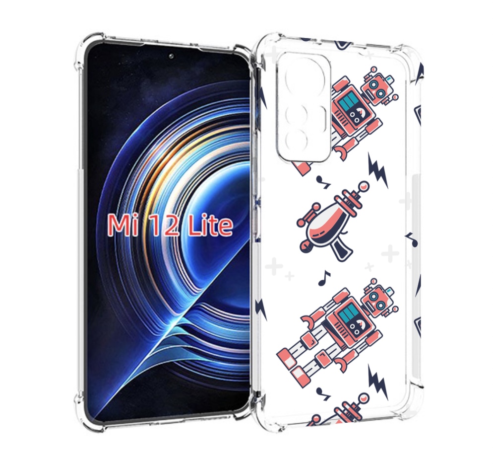 

Чехол MyPads мини-роботы для Xiaomi 12 Lite, Прозрачный, Tocco